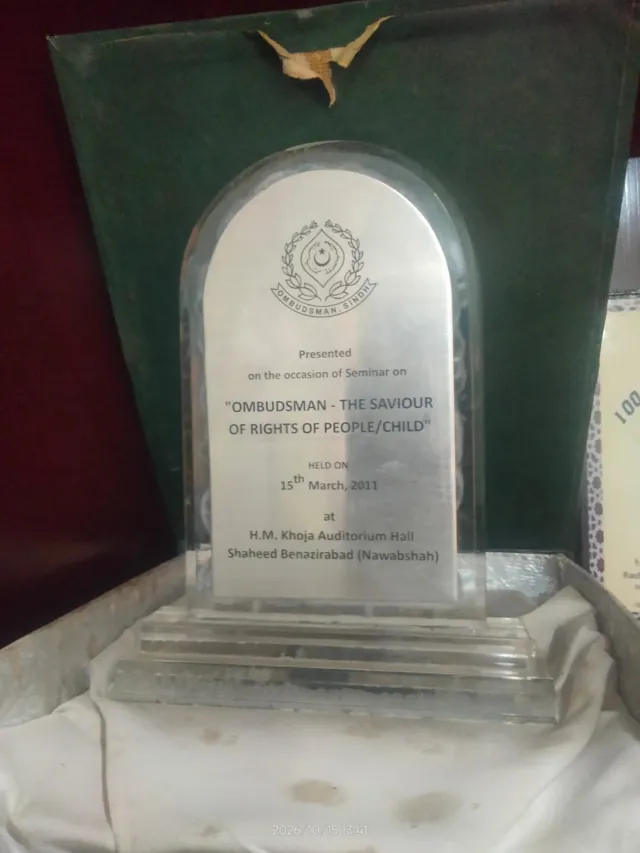 Ombudsman Sindh Seminar Memento